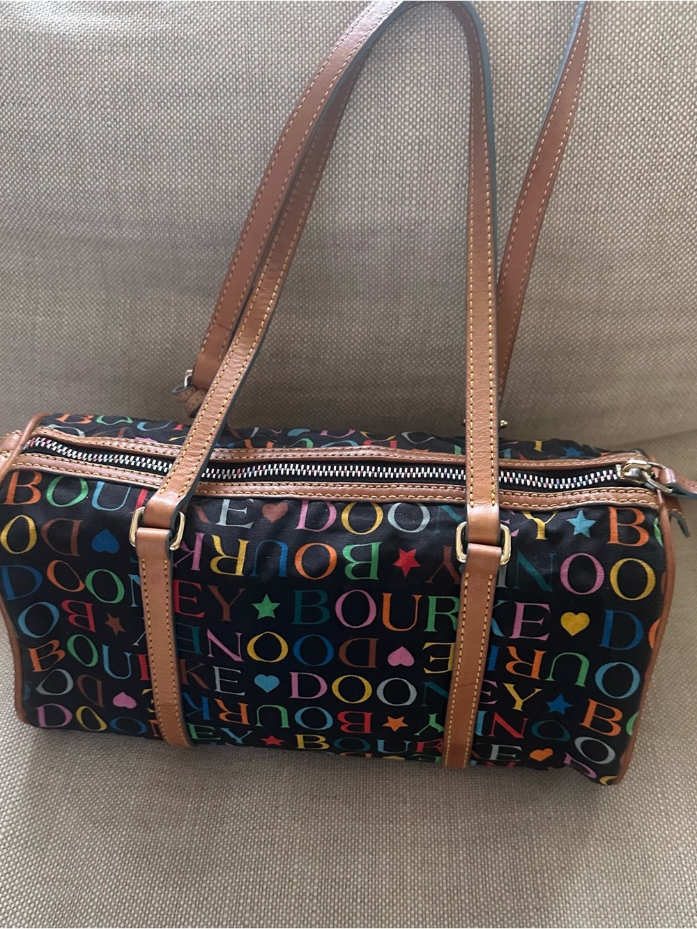 Dooney & Bourke  Y2K "Doodle" Collection Barrel Shoulder Bag - Picture 4 of 11